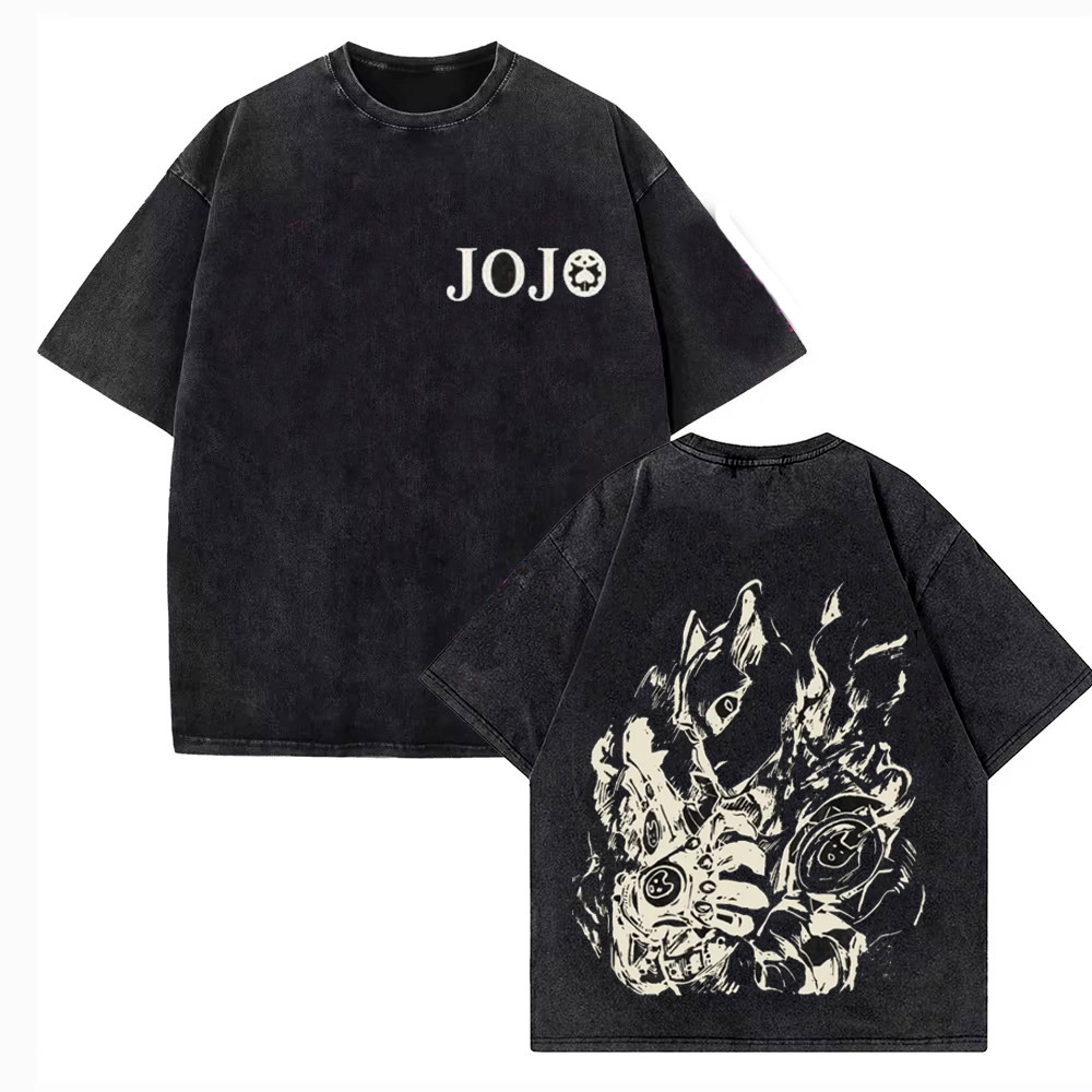 Vintage Gewassen T-shirt Manne - Jojo Anime Merchandise recensie en prijs